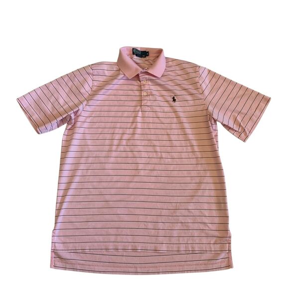 Polo Ralph Lauren Men's Size M Short Sleeve VTG Striped Pima Cotton Polo Shirt - Picture 10 of 14